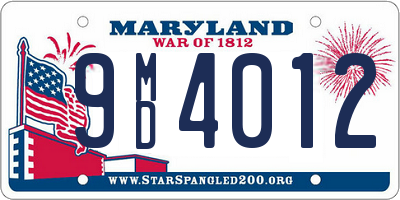 MD license plate 9MD4012