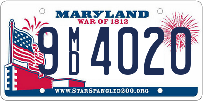 MD license plate 9MD4020