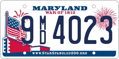 MD license plate 9MD4023