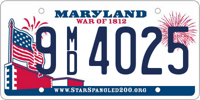 MD license plate 9MD4025