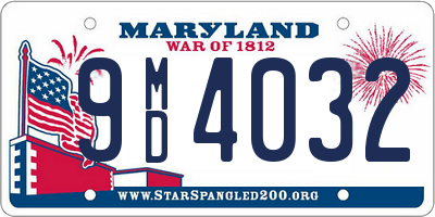 MD license plate 9MD4032