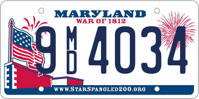 MD license plate 9MD4034