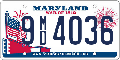 MD license plate 9MD4036