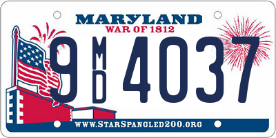 MD license plate 9MD4037