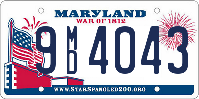 MD license plate 9MD4043