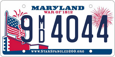 MD license plate 9MD4044