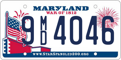 MD license plate 9MD4046