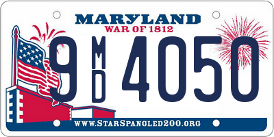 MD license plate 9MD4050