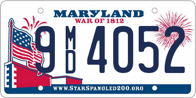 MD license plate 9MD4052