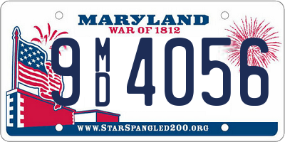 MD license plate 9MD4056