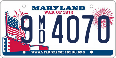 MD license plate 9MD4070