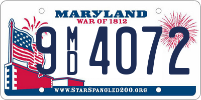 MD license plate 9MD4072