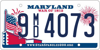 MD license plate 9MD4073