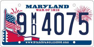 MD license plate 9MD4075