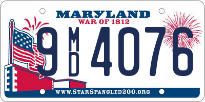 MD license plate 9MD4076