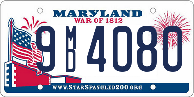 MD license plate 9MD4080