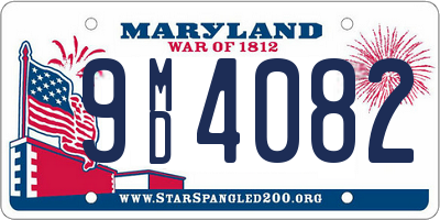 MD license plate 9MD4082