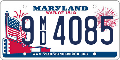 MD license plate 9MD4085