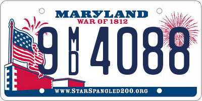 MD license plate 9MD4088