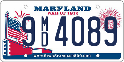 MD license plate 9MD4089