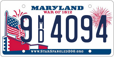 MD license plate 9MD4094