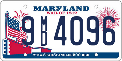 MD license plate 9MD4096