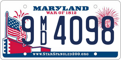 MD license plate 9MD4098