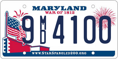 MD license plate 9MD4100