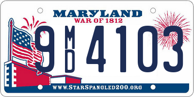 MD license plate 9MD4103