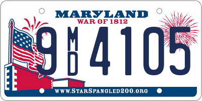 MD license plate 9MD4105