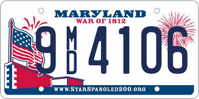 MD license plate 9MD4106