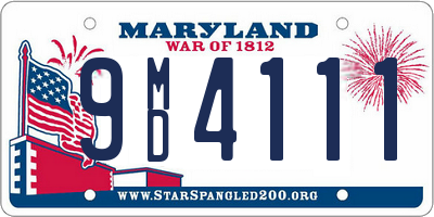 MD license plate 9MD4111