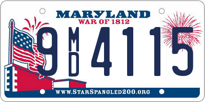 MD license plate 9MD4115