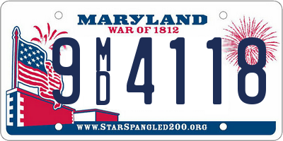 MD license plate 9MD4118