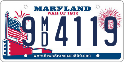 MD license plate 9MD4119