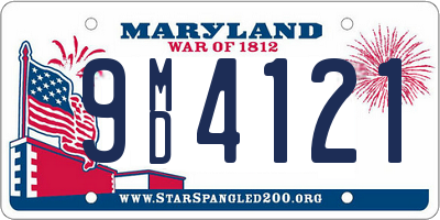 MD license plate 9MD4121