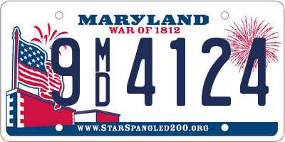 MD license plate 9MD4124