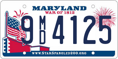 MD license plate 9MD4125