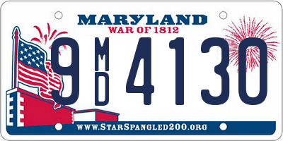 MD license plate 9MD4130