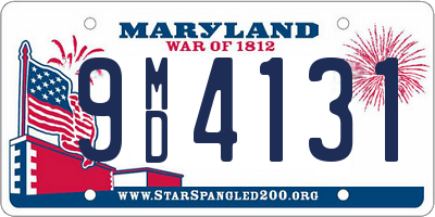 MD license plate 9MD4131