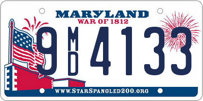 MD license plate 9MD4133