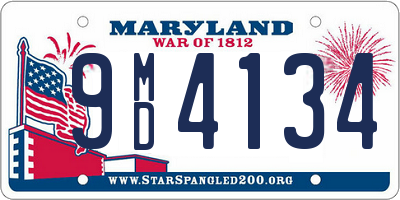 MD license plate 9MD4134