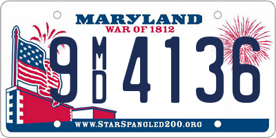 MD license plate 9MD4136