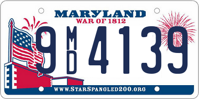 MD license plate 9MD4139