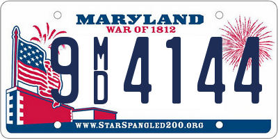 MD license plate 9MD4144