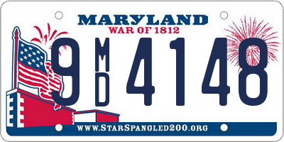 MD license plate 9MD4148