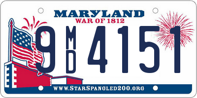 MD license plate 9MD4151