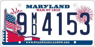 MD license plate 9MD4153