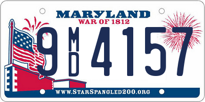 MD license plate 9MD4157