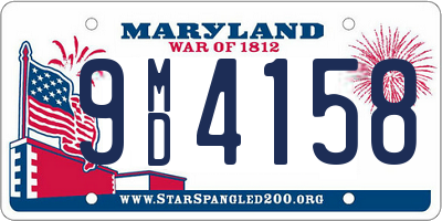 MD license plate 9MD4158